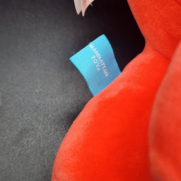 Manhatten Toys Red/Deep Pink Weighted Plush Dinosaur Toy Cute Kids Gift - Picture 12 of 12